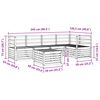vidaXL Set divani 6 pcs Naturale Legno di Acacia Massello
