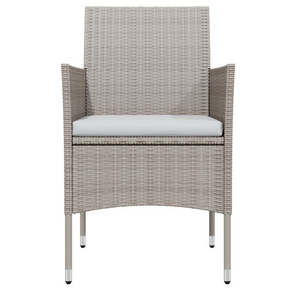 vidaXL Set da Pranzo da Giardino 7 pz con Cuscini Beige e Nero