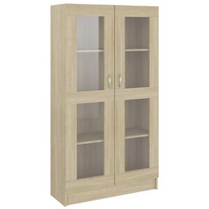 vidaXL Armadietto Vetrina Rovere Sonoma 82,5x30,5x150 cm Multistrato