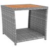 vidaXL Set Mobili Giardino 3pz Grigio Polyrattan Legno Massello Acacia