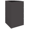 vidaXL Vaso d'angolo Nero 30 x 30 x 50 cm Acciaio