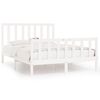 vidaXL Giroletto Bianco in Legno Massello 140x190 cm
