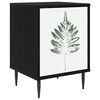 vidaXL Armadio da Notte HANAU Rovere Nero 36 x 33 x 51 cm