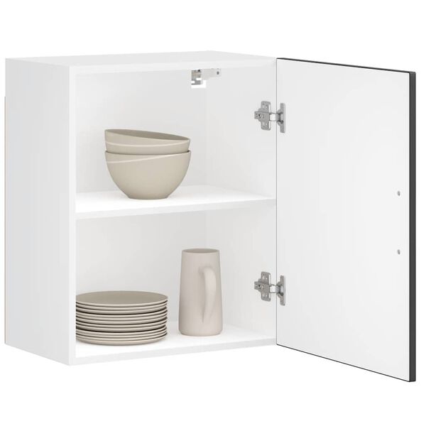 vidaXL Pensili da Cucina 2 pz Porto Nero in Legno Multistrato