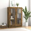 vidaXL Mobile Vetrina Rovere Fumo 82,5x30,5x115cm in Legno Multistrato
