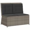 vidaXL Panchina da giardino con cuscino Grigio Poly Rattan