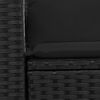 vidaXL Divano da Giardino con Cuscini a 2 Posti Nero in Polyrattan