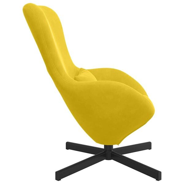 vidaXL Poltrona uovo Giallo 63 x 73 x 90 cm Velluto