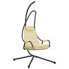 vidaXL Sedia uovo sospesa Beige 94 x 107 x 196,5 cm Acciaio