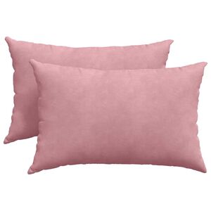 vidaXL Cuscini da Divano 2 pcs Rosa 60 x 40 cm Tessuto in Cords
