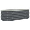 vidaXL Letto Rialzato Giardino 160x80x44 cm in Acciaio Zincato Grigio