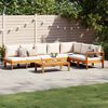 vidaXL Set Divano da Giardino 5 pz con Cuscini Legno Massello Acacia