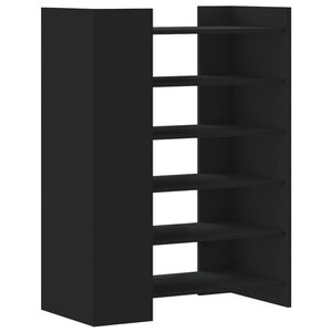 vidaXL Scarpiera Nera 74,5x37,5x100 cm in Legno Multistrato