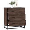 vidaXL Credenza Rovere Marrone 68x35x76 cm in Truciolato e Metallo