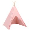 vidaXL Tenda Tipi per Bambini con Borsa Rosa Microfibra 120x120x150cm