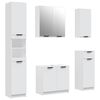 vidaXL Set di Mobili da Bagno 5 pz Bianco in Legno Multistrato