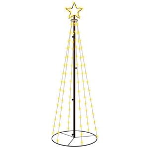 vidaXL Albero di Natale a Cono Bianco Caldo 108 LED 70x180 cm