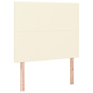 vidaXL Testiera Crema 80x5x118/128 cm Similpelle