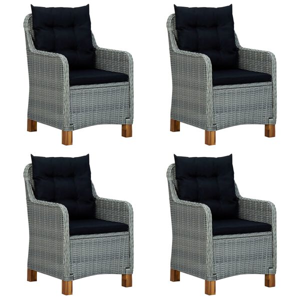 vidaXL Set Mobili da Pranzo per Giardino 5 pz Grigio Chiaro