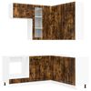 vidaXL Unit&agrave; Cucina LUCCA 8 pz Rovere Fumo Legno ingegnerizzato