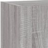 vidaXL Mobili TV a Muro con LED 4pz Grigio Sonoma in Legno Multistrato