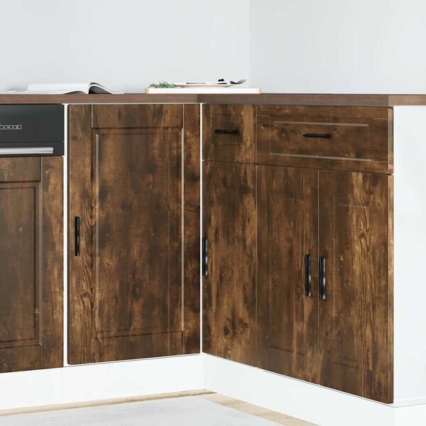 vidaXL Base da Cucina Porto Rovere Fumo in Legno Multistrato