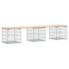 vidaXL Panca Giardino Design Gabbione 203x44x42 cm Legno Massello Pino
