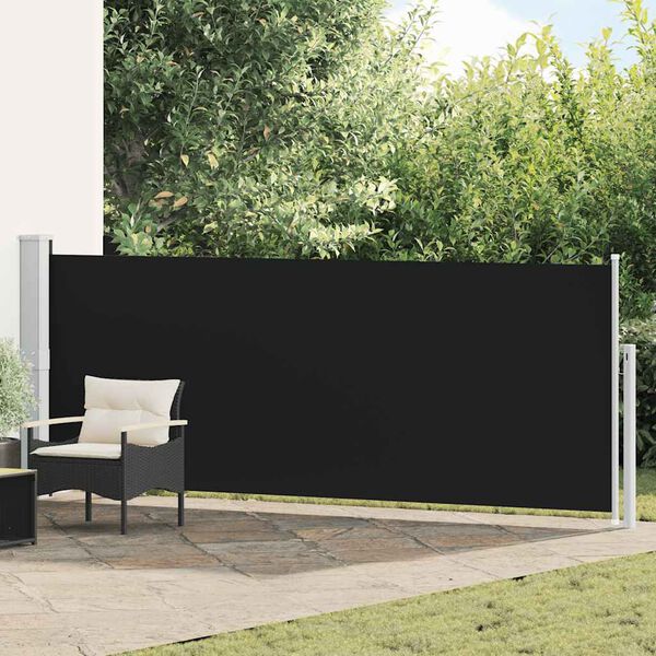 vidaXL Tenda Laterale Retrattile per Patio 140x500 cm Nera