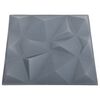vidaXL Pannelli Murali 3D 24 pz 50x50 cm Grigi a Diamante 6 m²