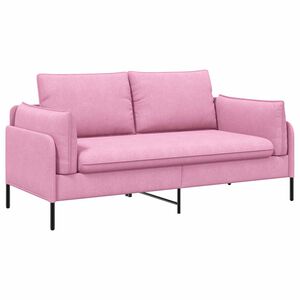 vidaXL Divano a 2 Posti Rosa 188 x 81 x 89 cm Tessuto