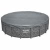 Bestway Copertura per piscina &Oslash;5,49 m Rotondo Poliestere Grigio