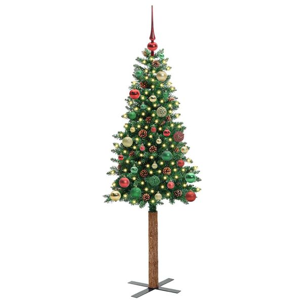 vidaXL Albero di Natale snodato con 150 LED con supporto Verde 150 cm