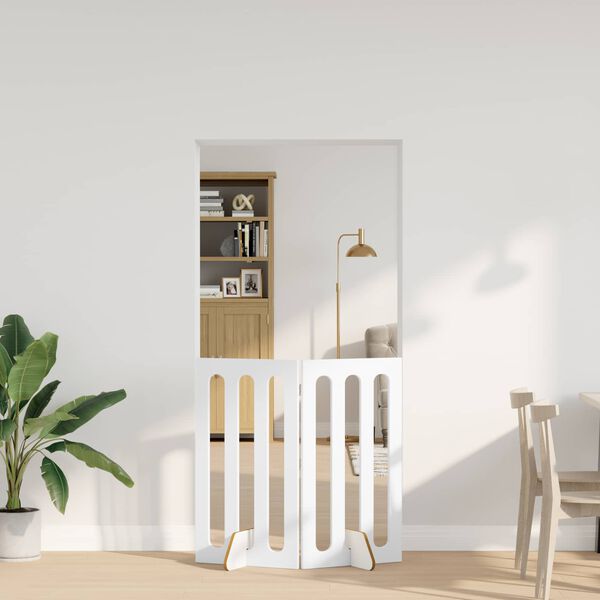 vidaXL Recinto pieghevole per animali 2 pcs Bianco 100,5 x 38 x 90 cm