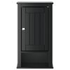 vidaXL Mobile da Bagno a Muro BERG Nero 40x27x71,5 cm Massello Pino