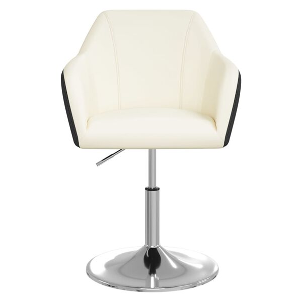 vidaXL Sedie da Pranzo 4 pz Bianche e Nere in Similpelle