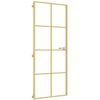 vidaXL Porta Interni Sottile Oro 83x201,5cm Vetro Temperato Alluminio