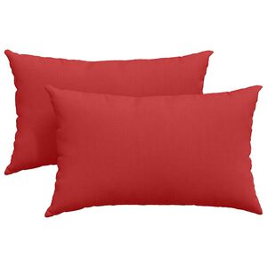 vidaXL Cuscini da Divano 2 pcs Rosso 50 x 30 cm Tessuto