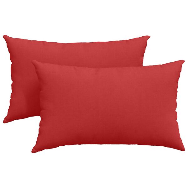 vidaXL Cuscini da Divano 2 pcs Rosso 50 x 30 cm Tessuto
