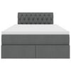 vidaXL Letto con contenitore e LED Grigio scuro 120 x 190 cm