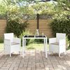 vidaXL Sedia da Giardino 2 pcs Bianco 53 x 49 x 85 cm Polipropilene