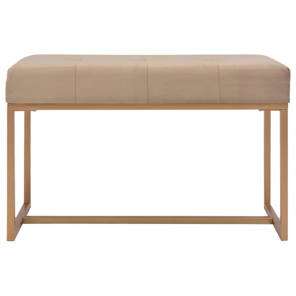 vidaXL Panca 80 cm in Velluto Beige