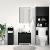vidaXL Mobile da Bagno Rovere Nero 65 x 33 x 60 cm Legno multistrato