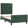 vidaXL Giroletto senza Materasso Verde Scuro 90x190 cm in Velluto
