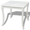 vidaXL Tavolo da Pranzo 80x80x76 cm Bianco Lucido