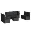 vidaXL Set Divani da Giardino con Cuscini 8 pz Nero in Polyrattan