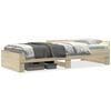 vidaXL Giroletto senza Materasso Rovere Sonoma 90x190 cm in Truciolato