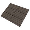 vidaXL Piastrelle per Decking WPC 6 pz 60x30 cm 1,08 m² Marrone Scuro