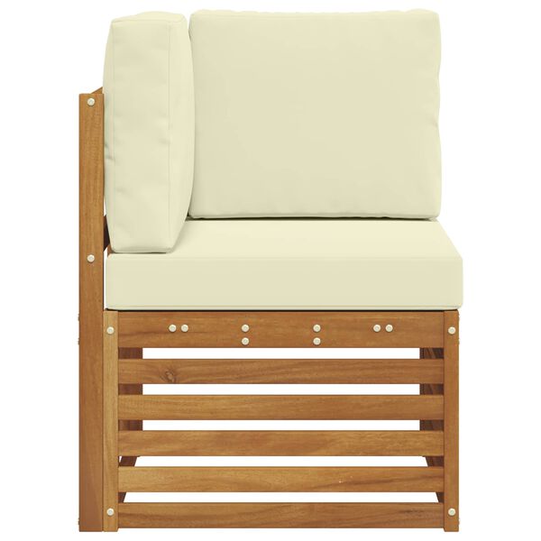 vidaXL Divano Angolare da Esterno Legno di Acacia Massello Naturale