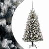 vidaXL Albero di Natale artificiale con rami snodati e palline 120 cm
