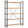 vidaXL Libreria a 5 Ripiani 140x30x180 cm in Legno Massello di Acacia